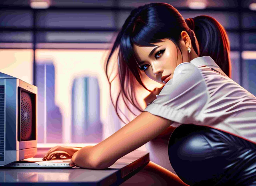The Dark Side Of p*nography facts sexy anime girl working on computer in loft skylin awareness article