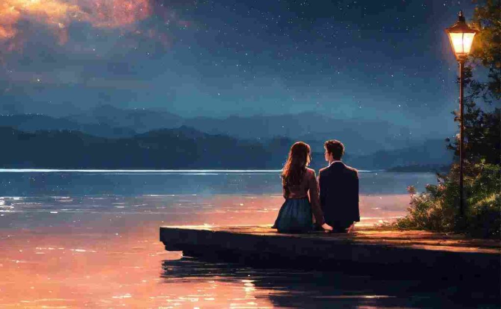 Beautiful man and beautiful girl sitting by the wa How to Make Your Wife Happy.