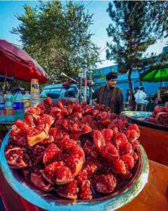 Why are pomegranates red Anar- the fruit of Afghanistan.