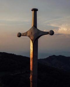 The Majestic Giant Swords at Didgori Battle Monument, Georgia