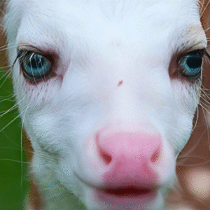 The Enchanting Tale of “Dragon” — A Rare White Deer with Blue Eyes