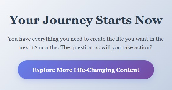 how to create the life you want in 1 year