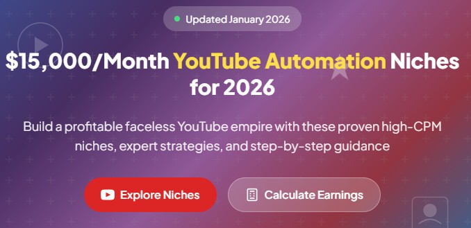 youtube automation niches for 2026