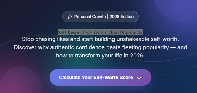 Self Respect is Greater Than Popularity self respect is greater than popularity