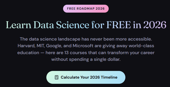 Learn Data Science for FREE in 2026 learn data science for free in 2026