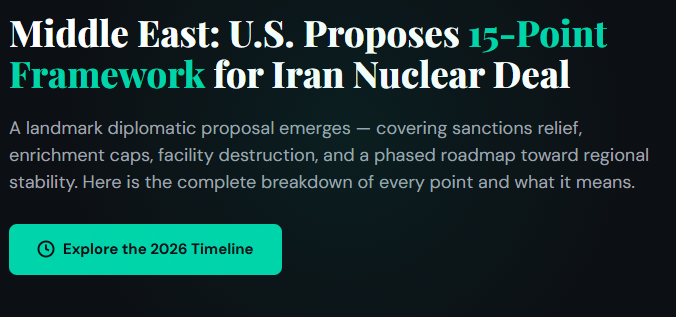 Middle East: U.S. Proposes 15-Point Framework middle east u.s. proposes 15 point framework