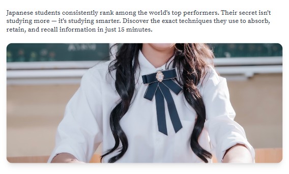 how japanese students learn faster